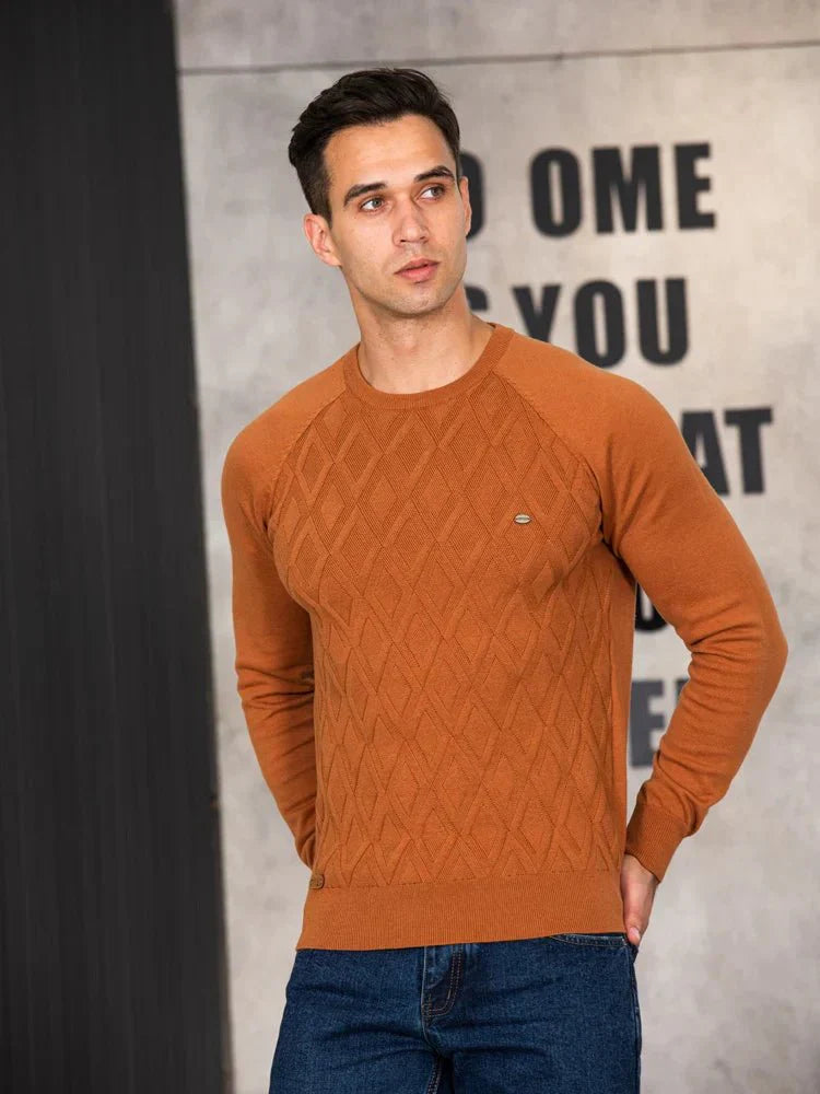 Kendrick | Diamond-Textured Knit Pullover