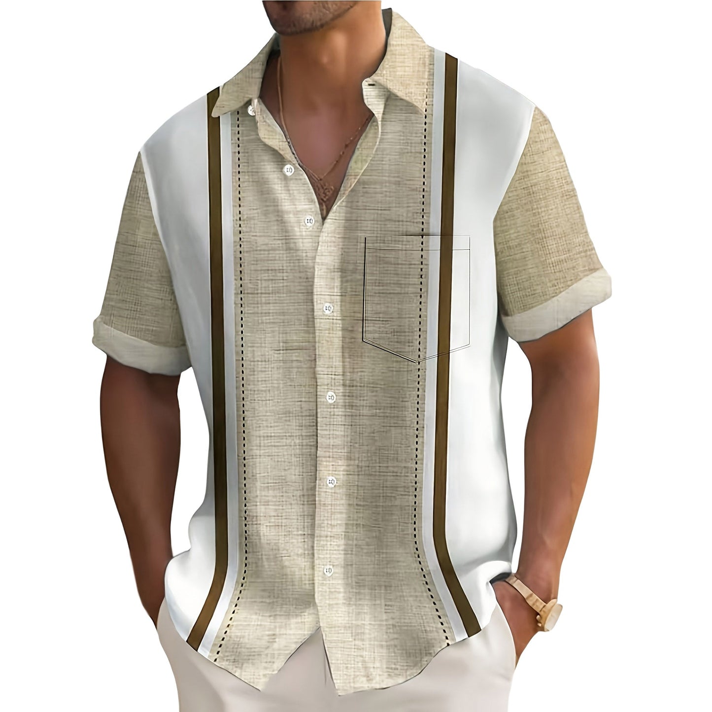 Evan | Striped Resort Shirt