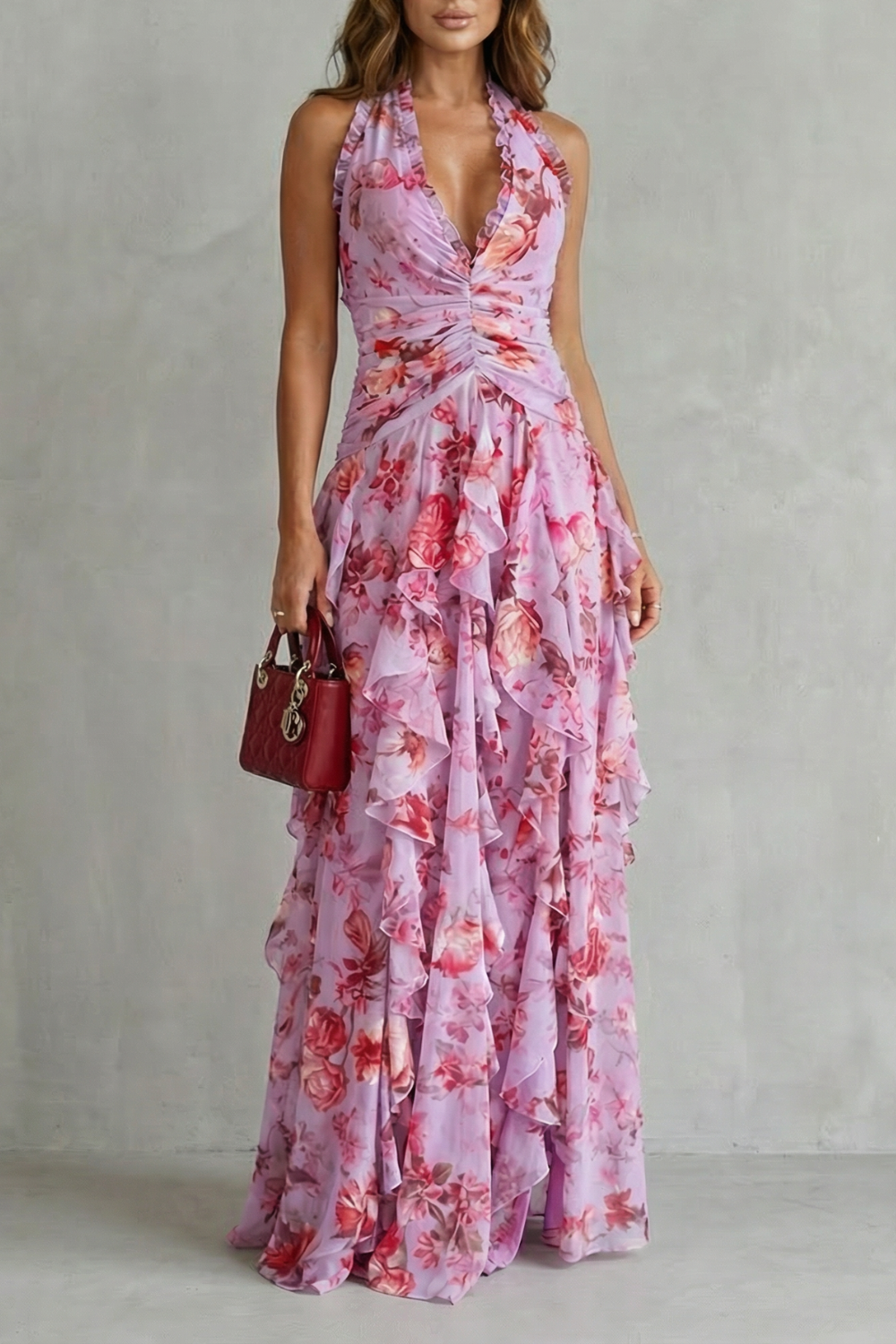 Fleur | Sukienka Maxi z Halterem