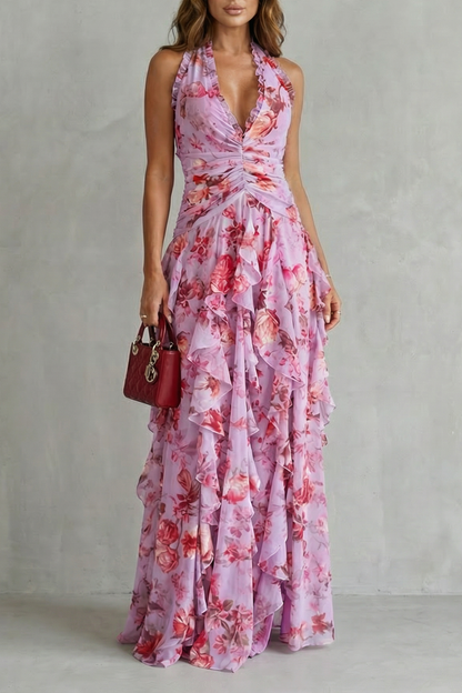 Fleur | Sukienka Maxi z Halterem