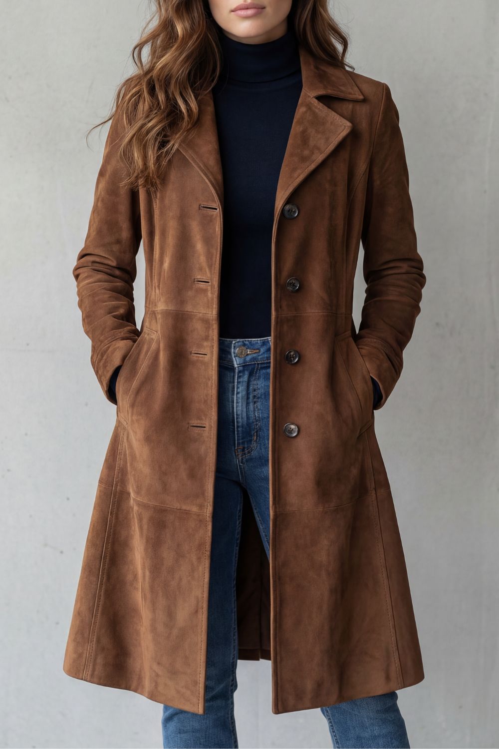 Delvienne | Suede Finish Coat