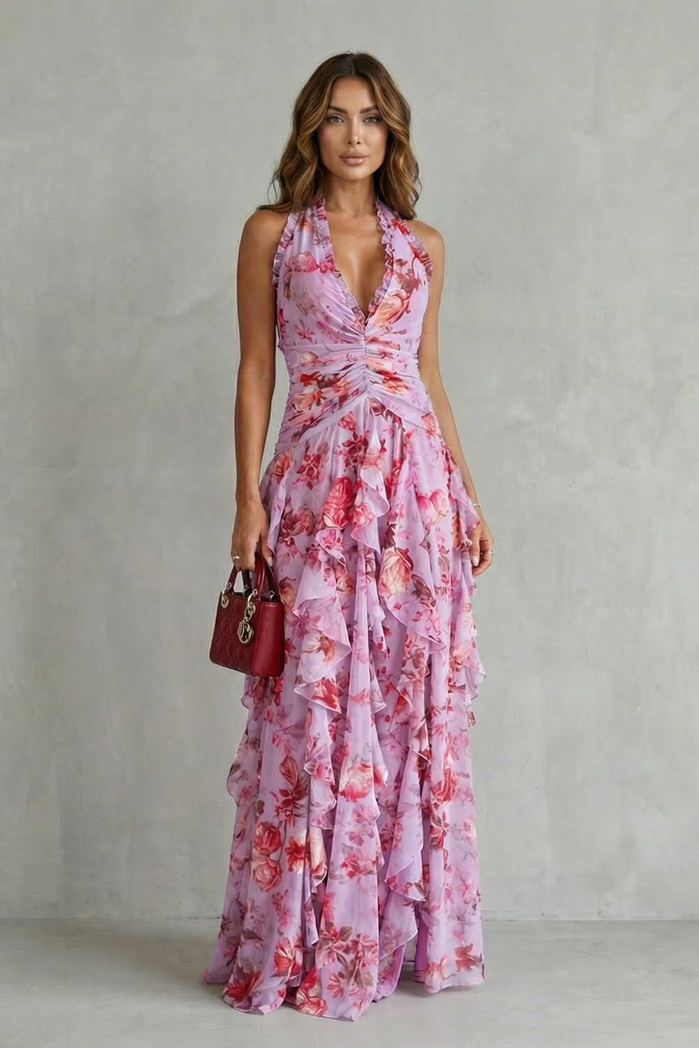 Fleur | Sukienka Maxi z Halterem
