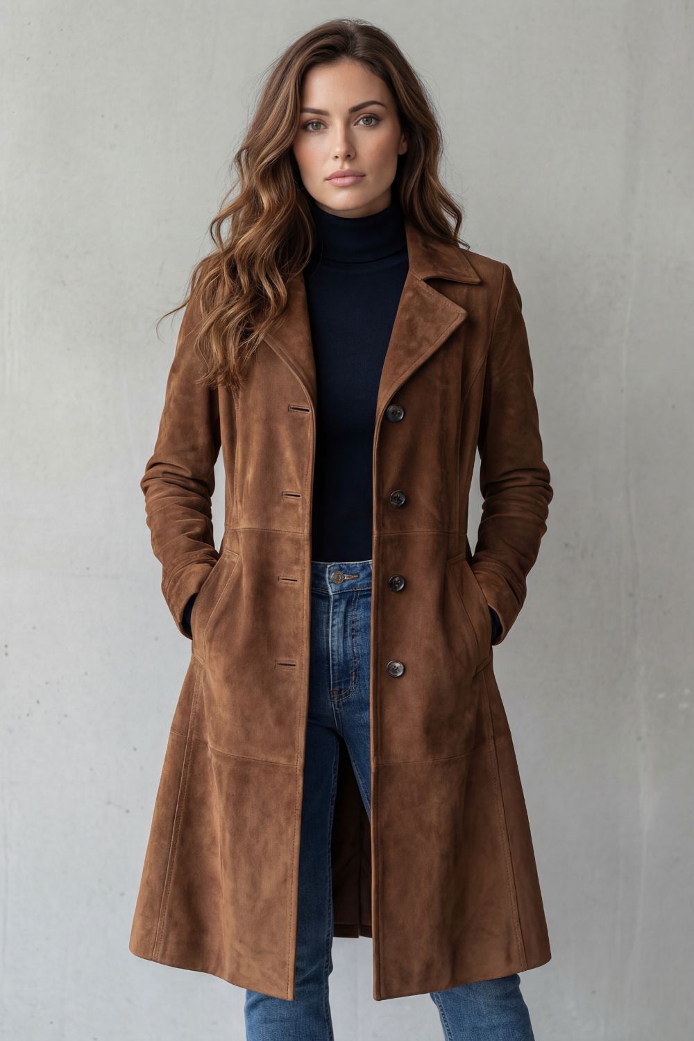 Delvienne | Suede Finish Coat