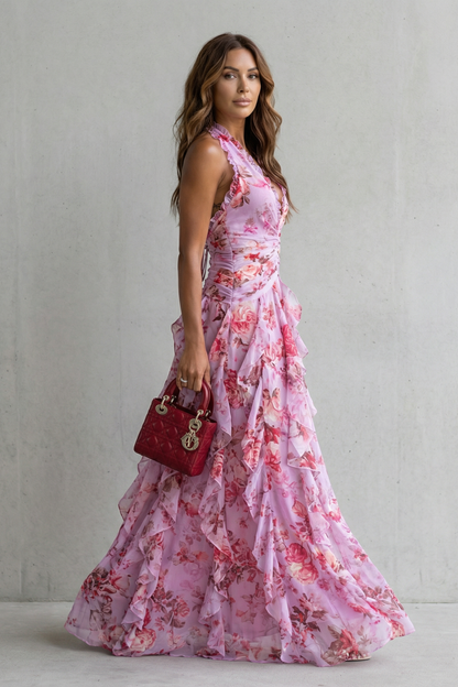 Fleur | Sukienka Maxi z Halterem