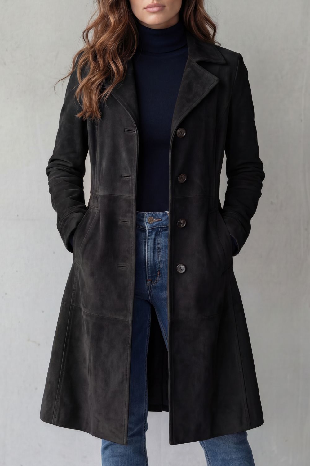 Delvienne | Suede Finish Coat