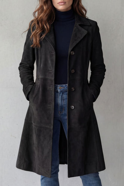 Delvienne | Suede Finish Coat