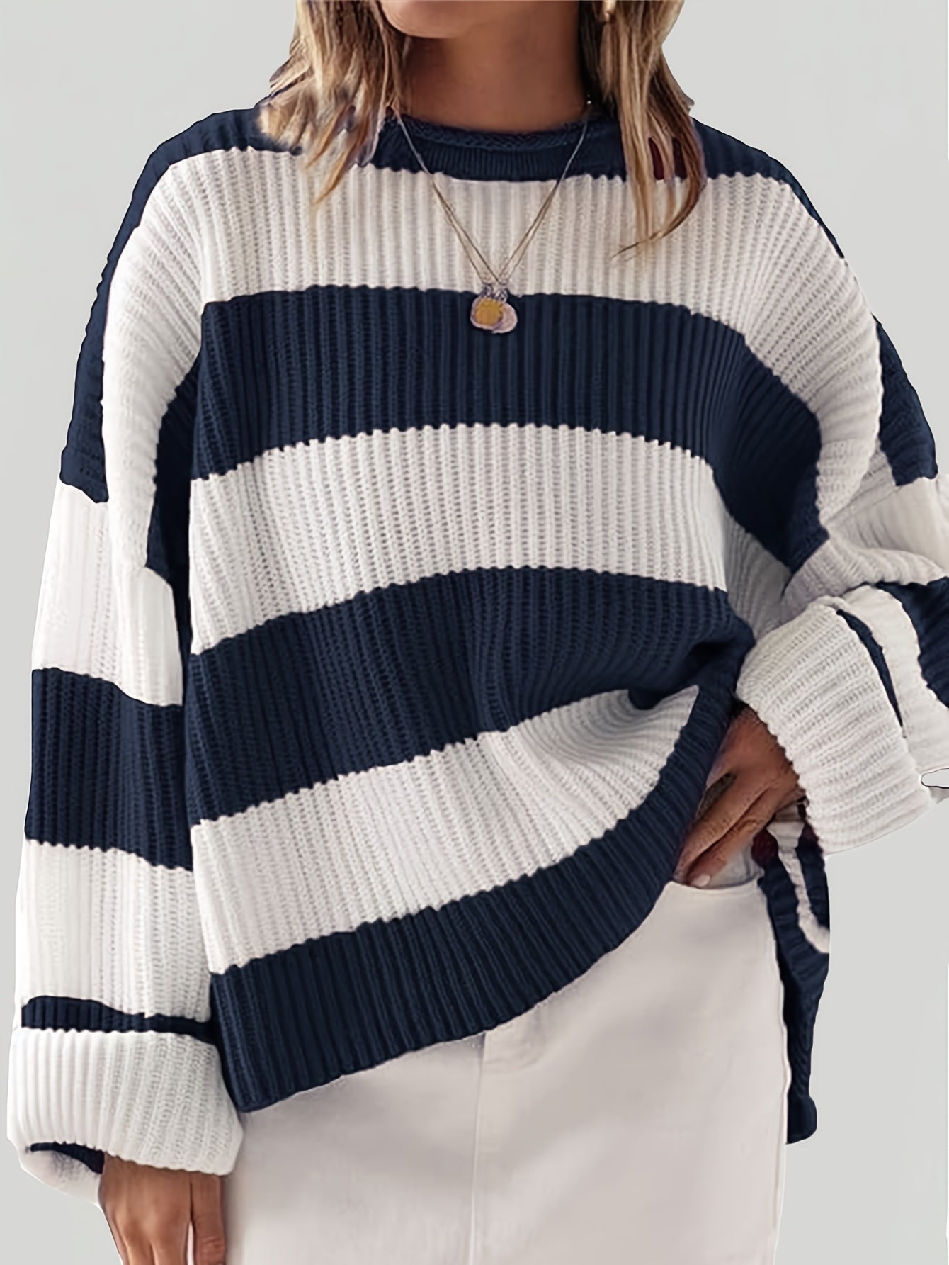 Florence | Striped Crewneck Knit