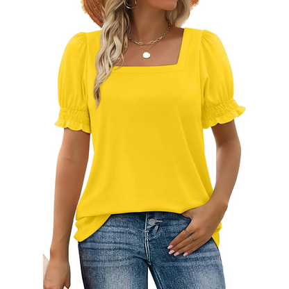 Josephine | Lekki Letni Must-Have z Rękawami z Falbanką