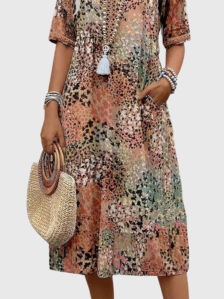 Lanthe | Elegant Bohemian Midi Dress