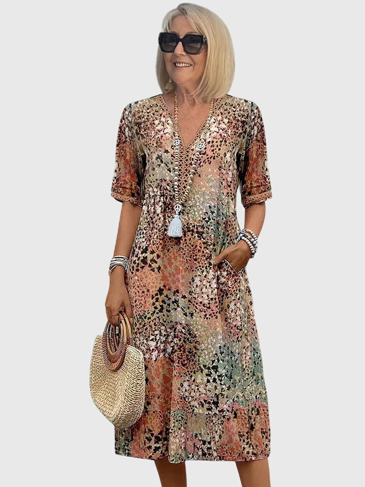 Lanthe | Elegant Bohemian Midi Dress