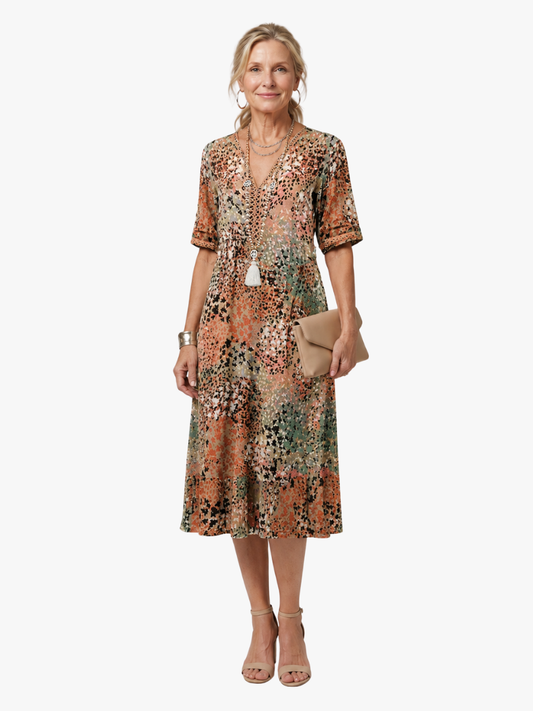 Isla | Printed Midi Dress