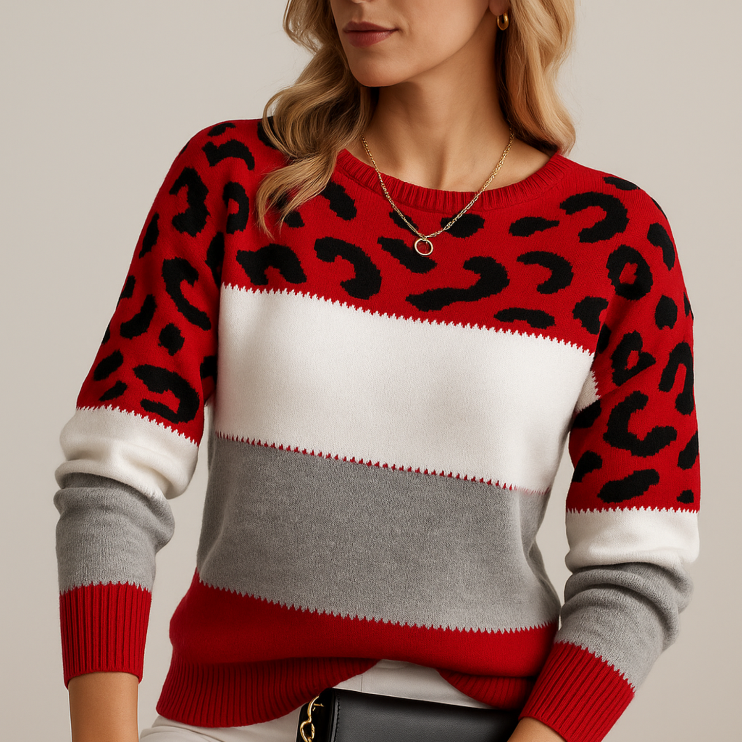 Emily | Leopard Knit Sweater