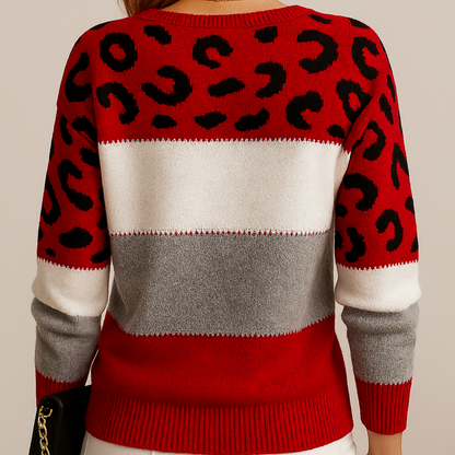 Emily | Leopard Knit Sweater
