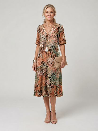 Isla | Printed Midi Dress