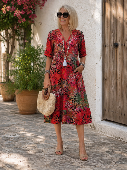 Isla | Printed Midi Dress