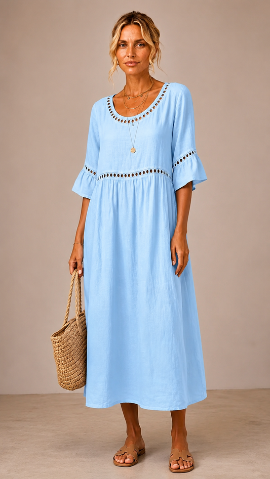 Jasmine | Elegant Tummy-Concealing Midi Dress