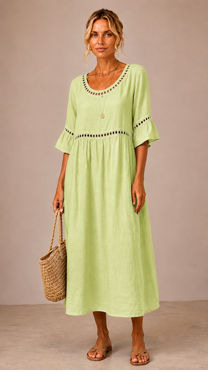 Jasmine | Elegant Tummy-Concealing Midi Dress
