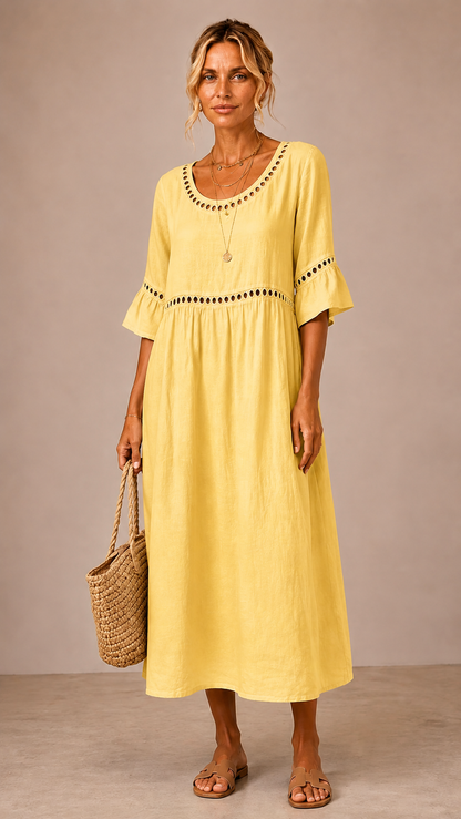 Jasmine | Elegant Tummy-Concealing Midi Dress