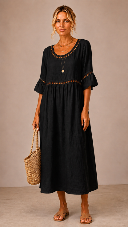 Jasmine | Elegant Tummy-Concealing Midi Dress