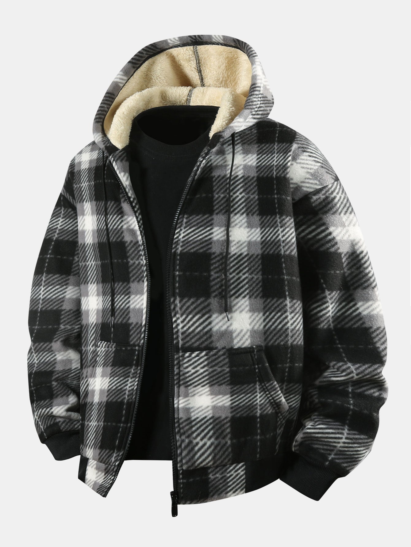 Weston | Lined flannel hooded jacket