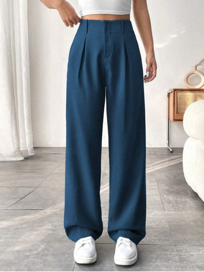 Belle | Elegant Pleated Wide-Leg Office Trouser