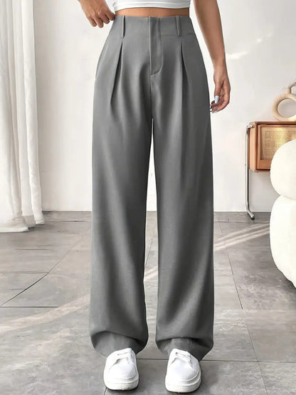Belle | Elegant Pleated Wide-Leg Office Trouser