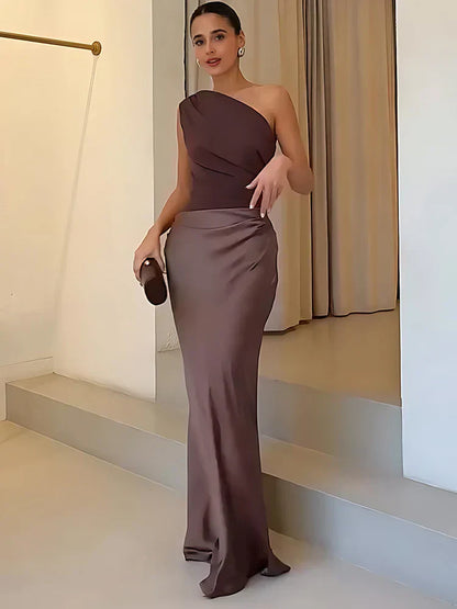 Elvira | One-Shoulder Maxi Dress