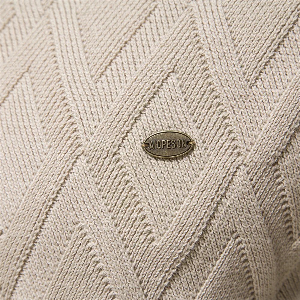 Kendrick | Diamond-Textured Knit Pullover