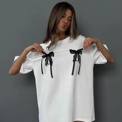 Talie | Women Cute & Comfy Bow Tee
