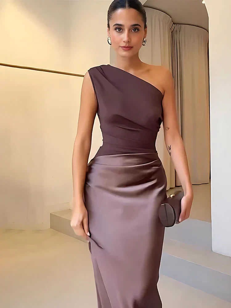 Elvira | One-Shoulder Maxi Dress