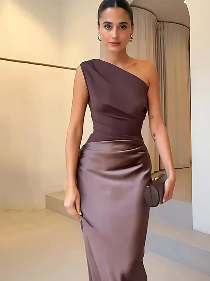 Elvira | One-Shoulder Maxi Dress
