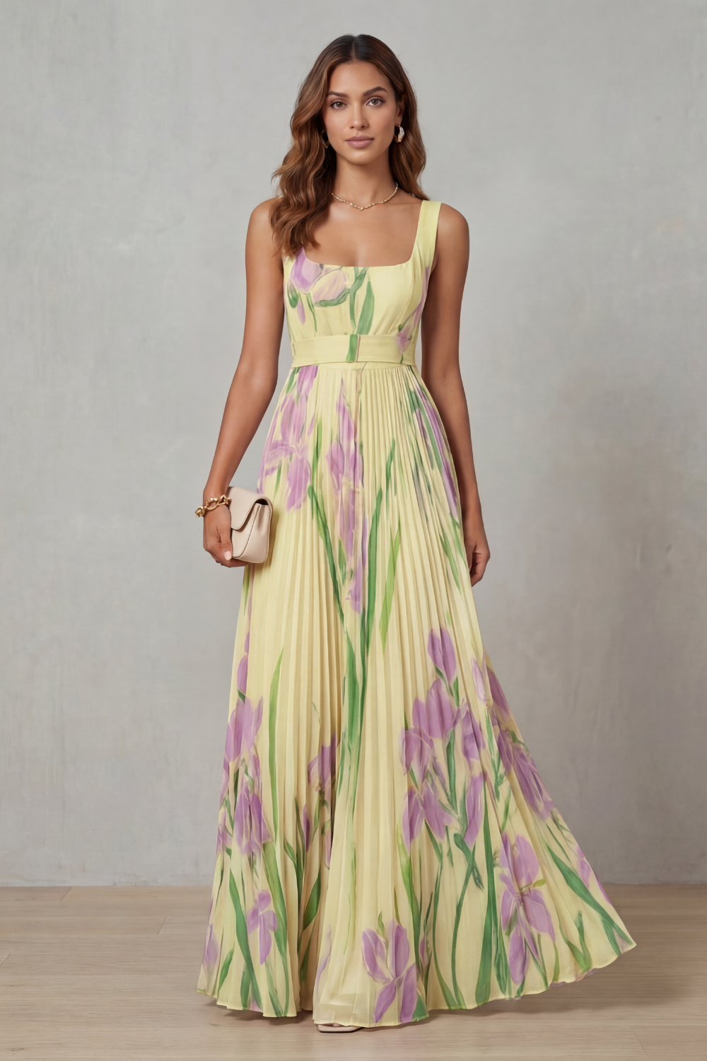 Vivienna –  Plisowana Sukienka Maxi