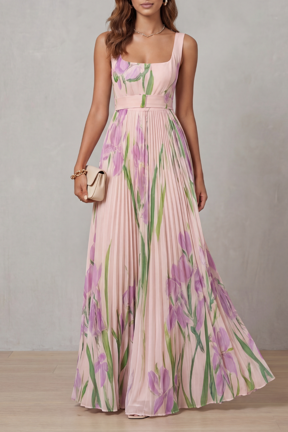 Vivienna –  Plisowana Sukienka Maxi