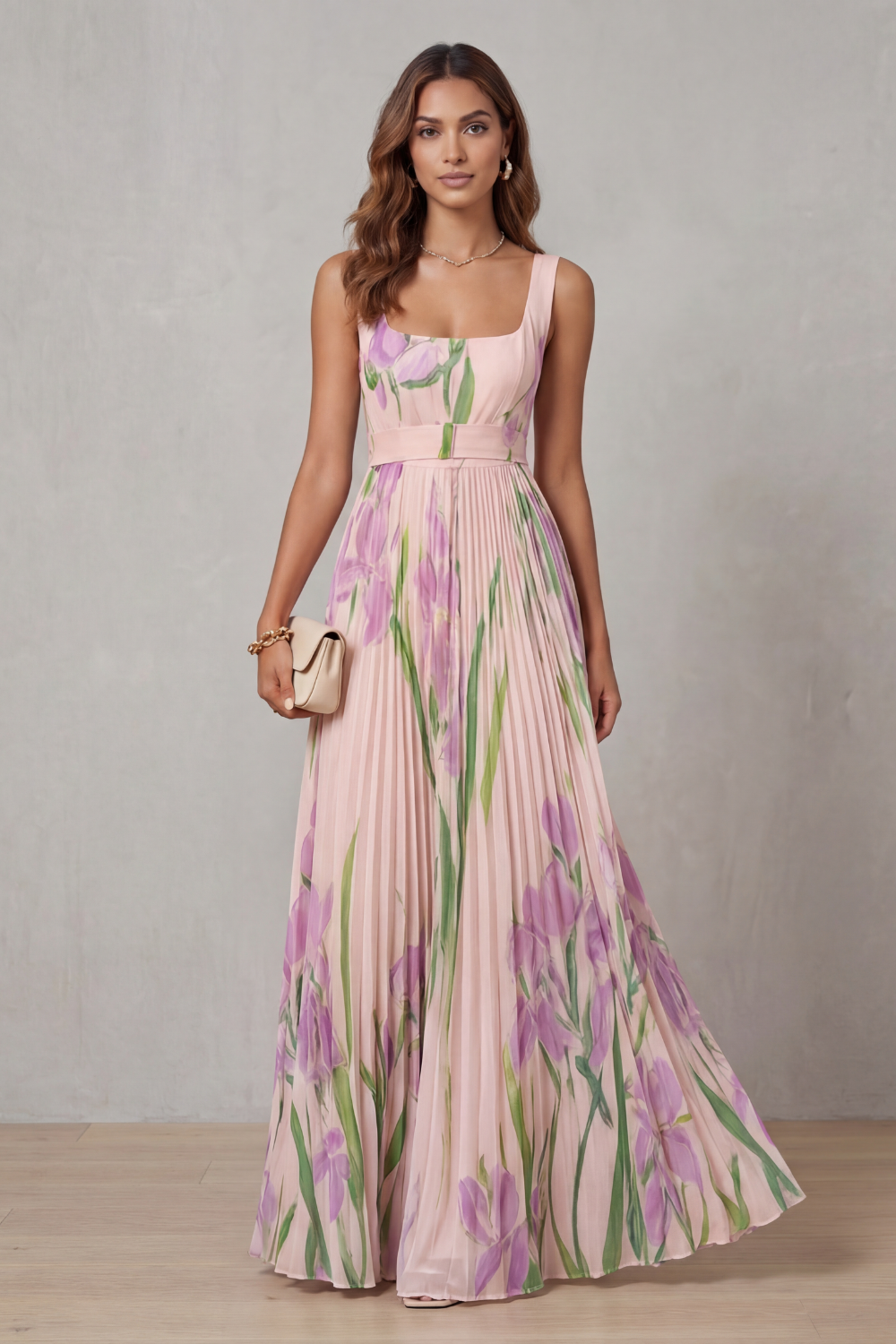 Vivienna –  Plisowana Sukienka Maxi
