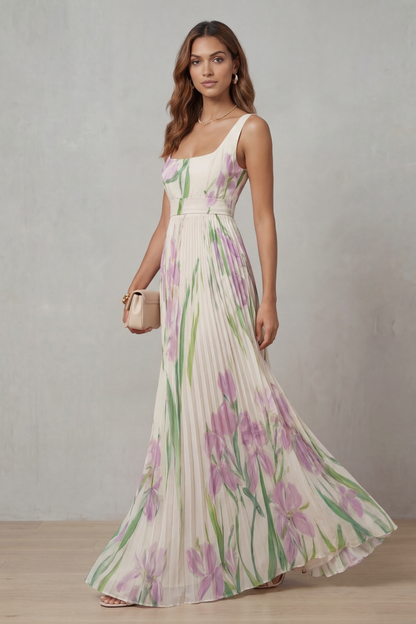 Vivienna –  Plisowana Sukienka Maxi