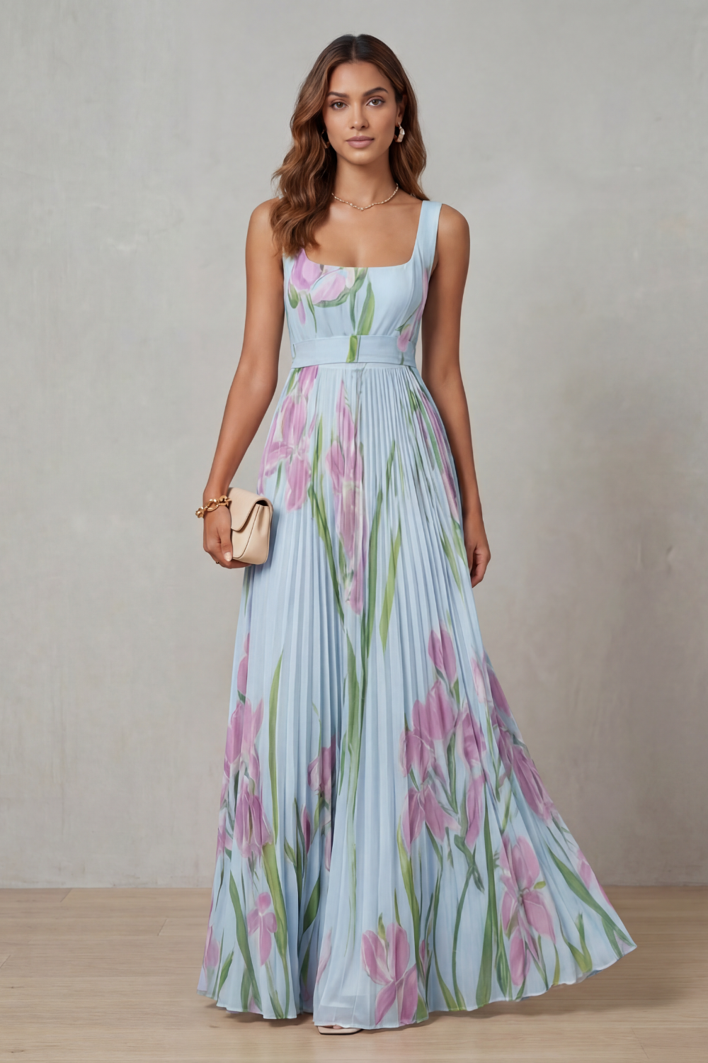 Vivienna –  Plisowana Sukienka Maxi