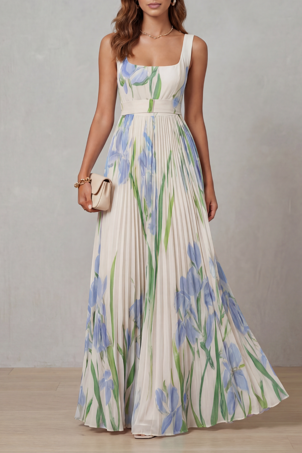 Vivienna –  Plisowana Sukienka Maxi