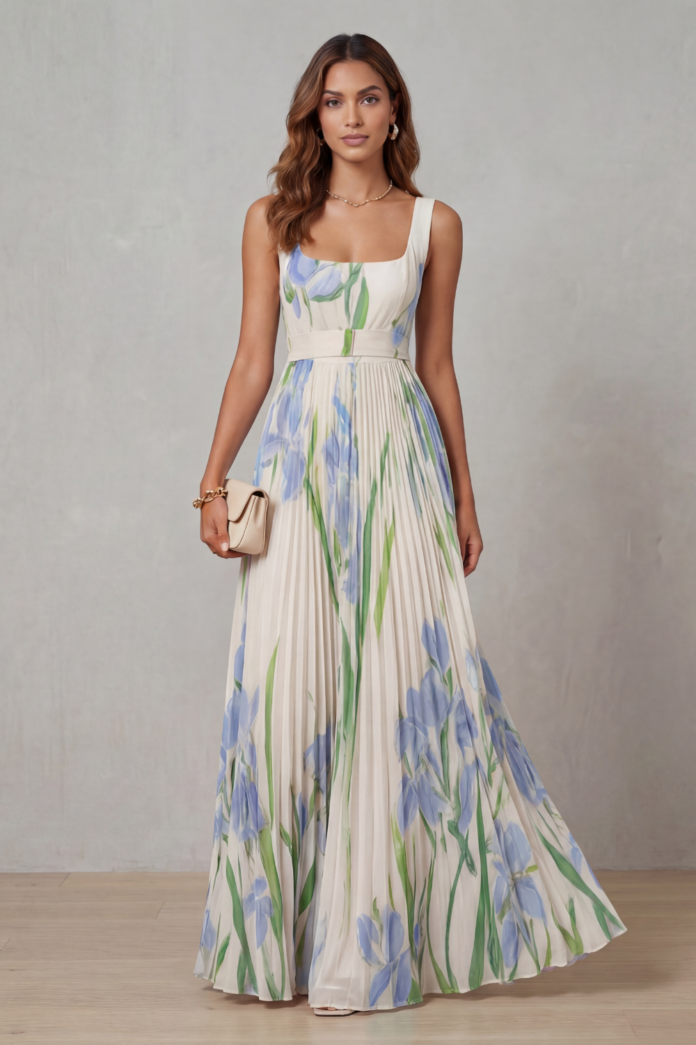 Vivienna –  Plisowana Sukienka Maxi