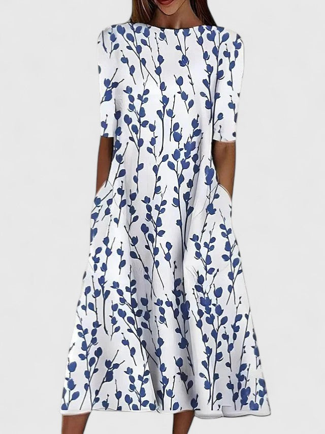 Capucine | Refined Floral Midi Dress