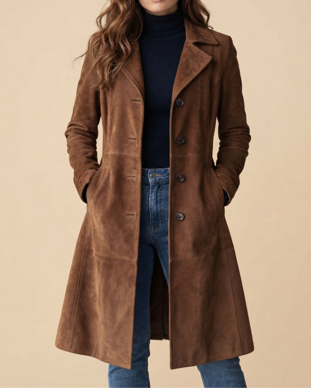 Delvienne | Suede Finish Coat