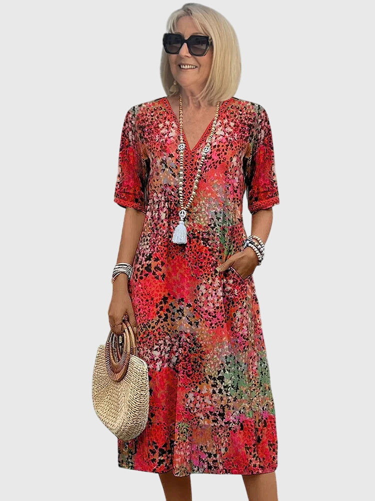 Lanthe | Elegant Bohemian Midi Dress