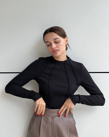 Rose | Podstawowy Top z Długim Rękawem