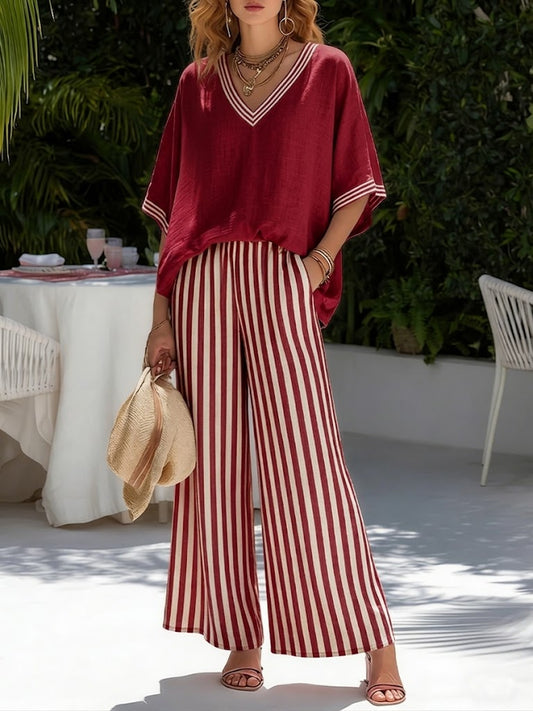 Layla | Striped Linen Set