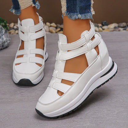 Charlotte | Zipper Design Wedge Sandals