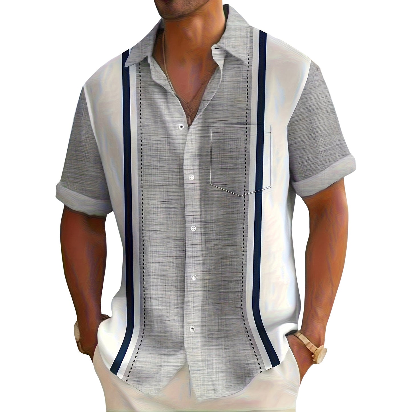 Evan | Striped Resort Shirt