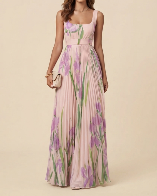 Vivienna –  Pleated maxi dress